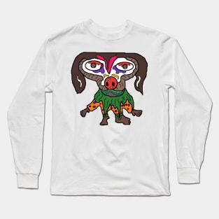 weird clown dog Long Sleeve T-Shirt